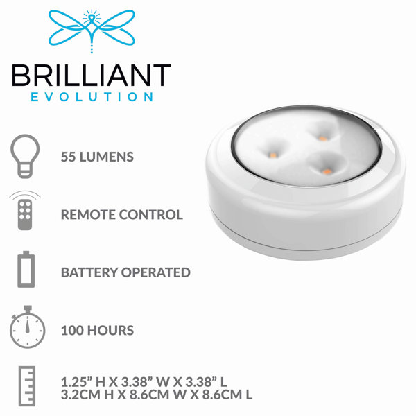 Brilliant evolution wireless led deals puck light remote